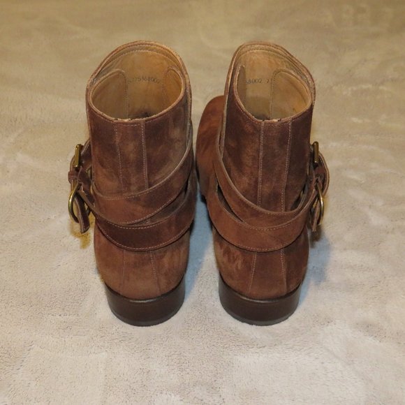 Ralph Lauren Purple Label Macon II Brown Snuff Suede Jodhpur Boot 7D NWB $1250 - Picture 7 of 14